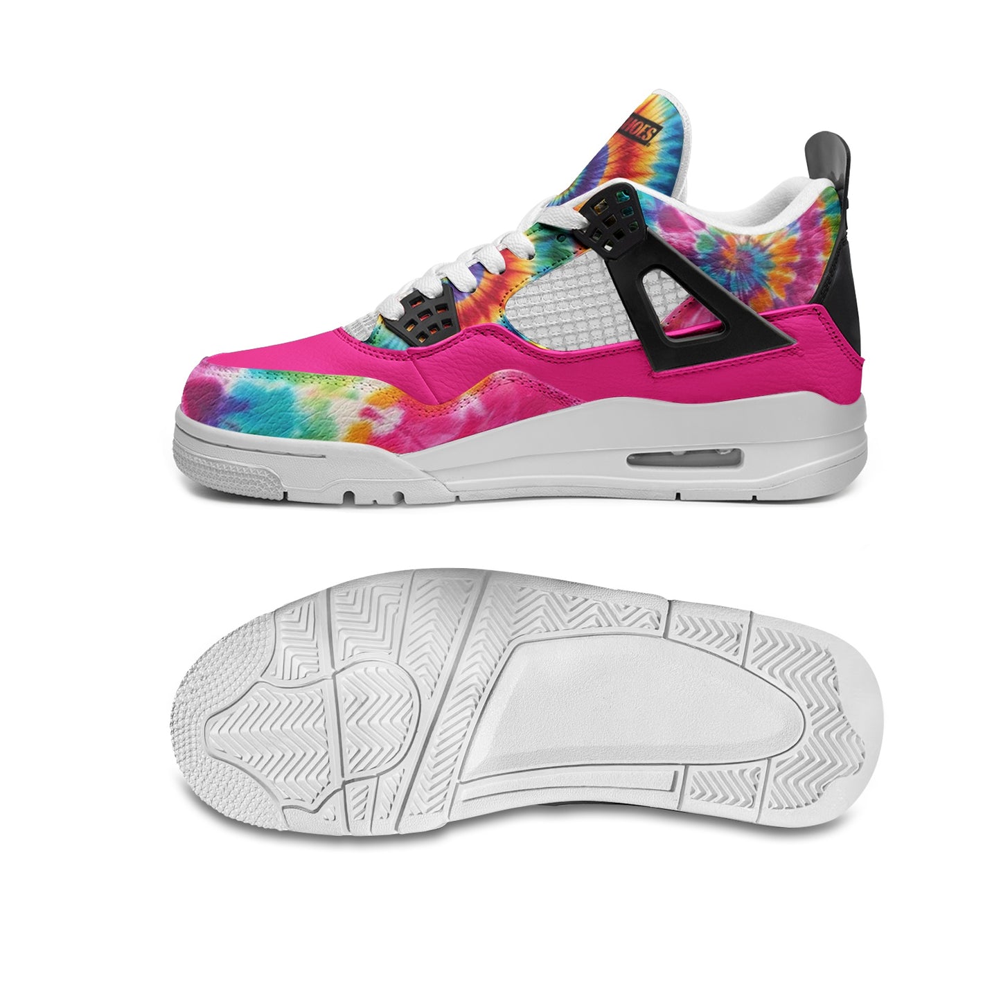 Tie Dye Fun Art Unisex Non Slip Lace Up Breathable Fashion Sneakers