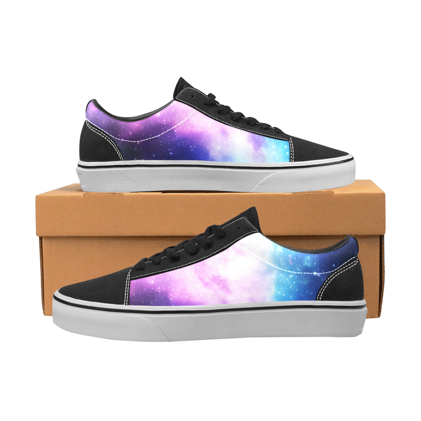 WOMEN'S Galaxy Art Out Space Low Top Skateboarding Cottagecore Custom Shoes