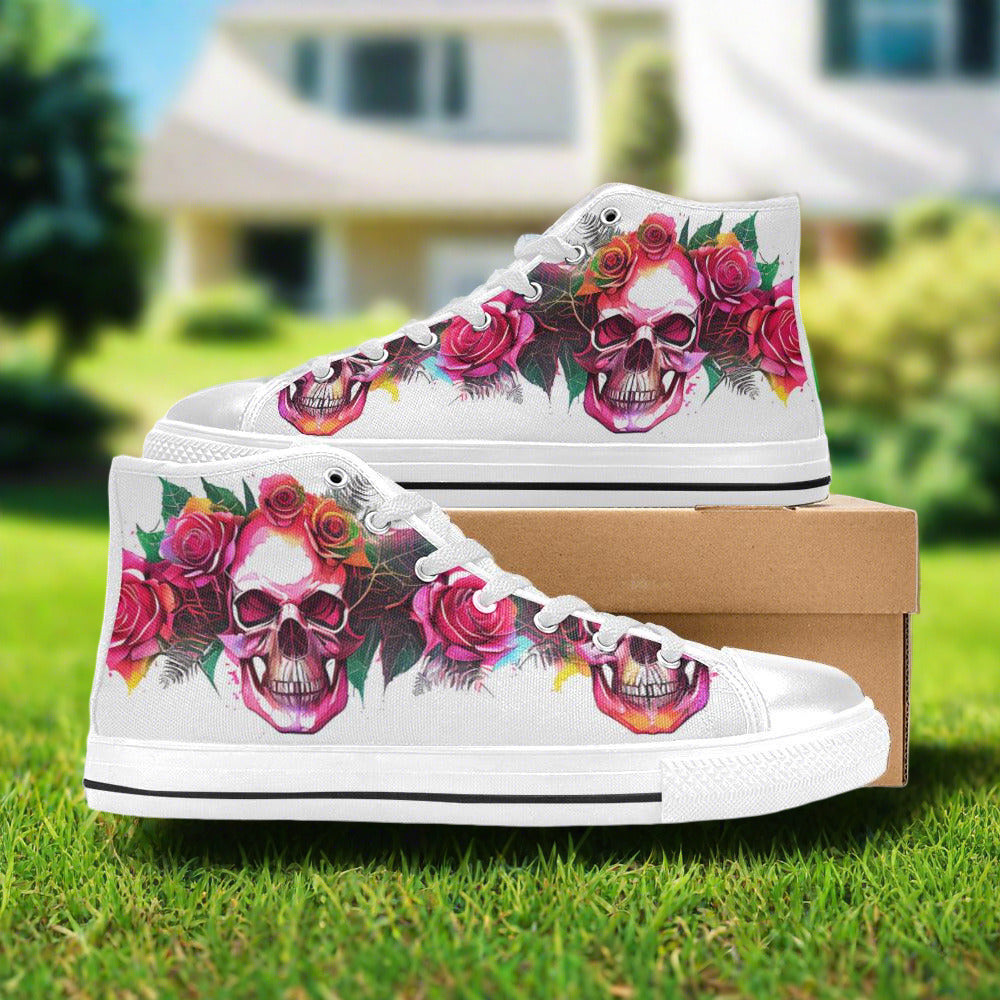 Monarch Pink Cream Vivid MEN Bold Art - Freaky Shoes | Custom Art Sneakers