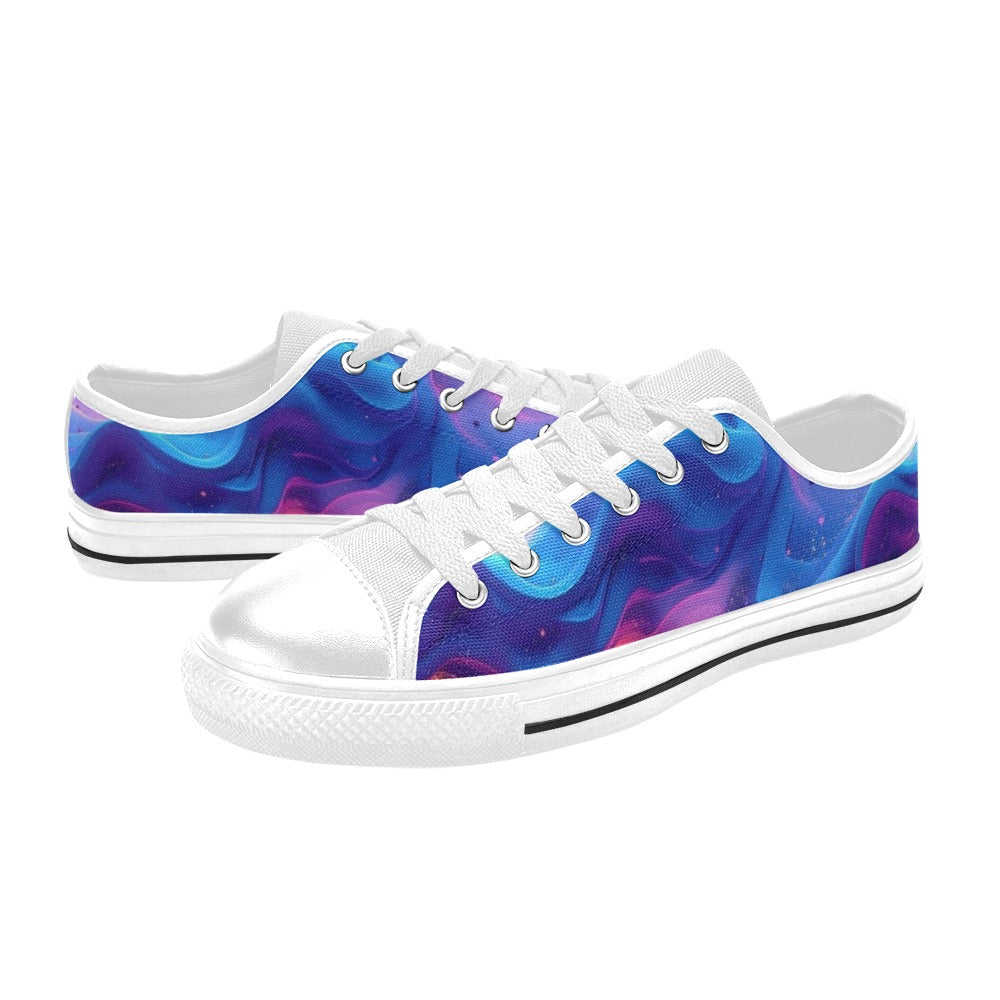 KIDS' Ethereal Camo Design 2 Low Top Canvas Cottagecore Custom Sneakers