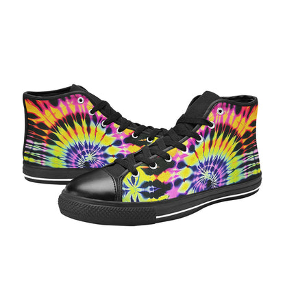 WOMEN'S Cc Tie Dye Art High Top Canvas Dark Academia Sneakers