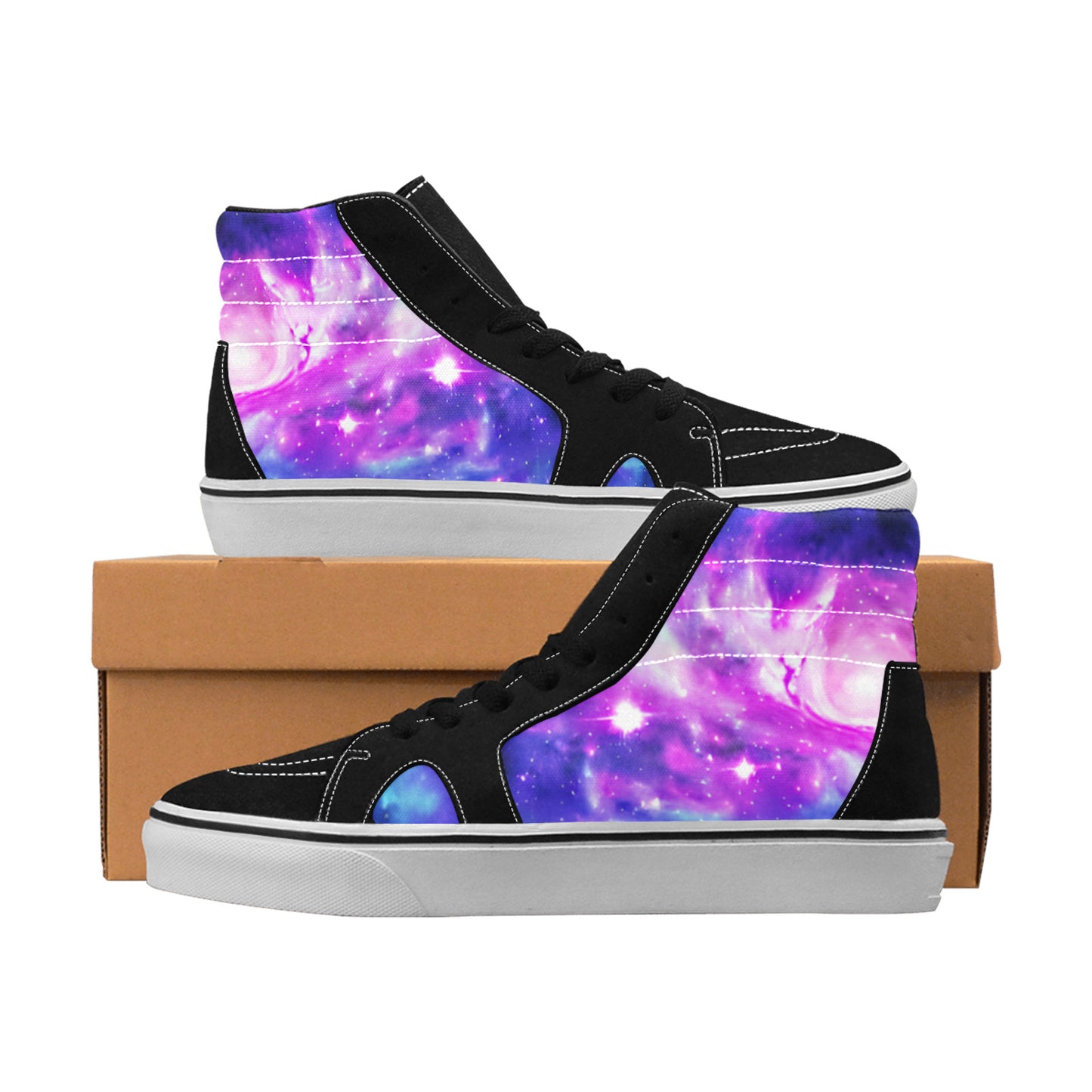 MEN'S Galaxy Art Out Space High Top Skateboarding Y2K Custom Sneakers