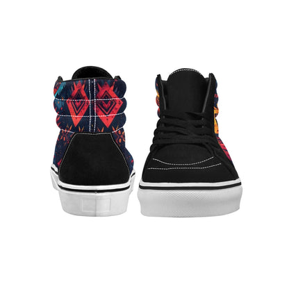 Wild Tribal Ripple 2 Women's High Top Skateboarding Shoes