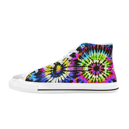 MEN'S Cc Tie Dye Art High Top Canvas Cottagecore Custom Shoes