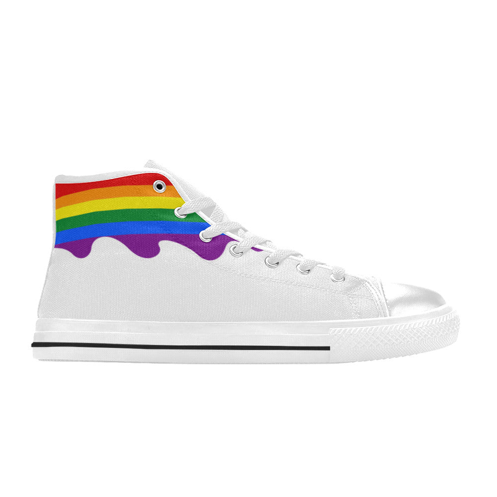 MEN'S Flag 1 Pride LGBT High Top Canvas Sneakers