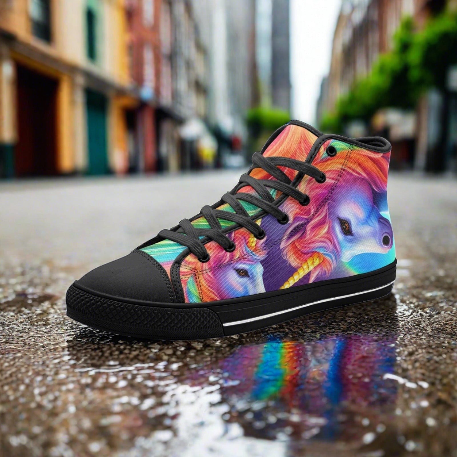 Unicorns & Rainbows Custom Sh Custom Sneakers | Unisex | Freaky Shoes®