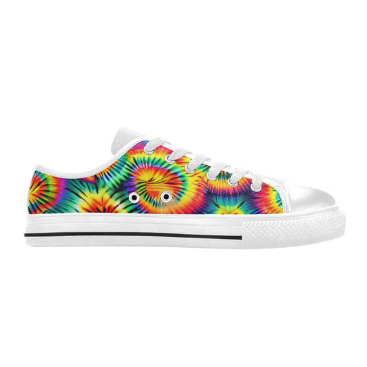 WOMEN'S Rainbow Tie Dye Canvas Neon Fantasy Shoes