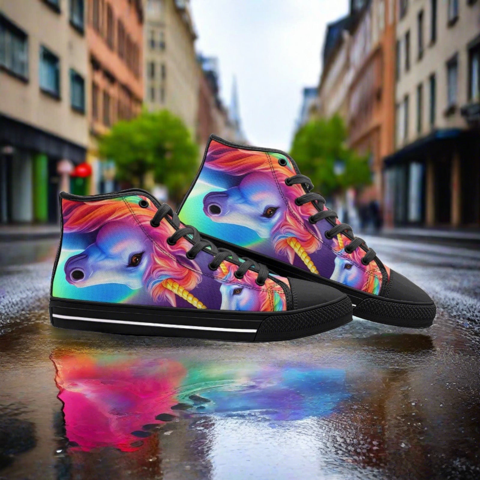 Peacock Jewel Rich Vivid Bold Art - Freaky Shoes | Custom Art Sneakers