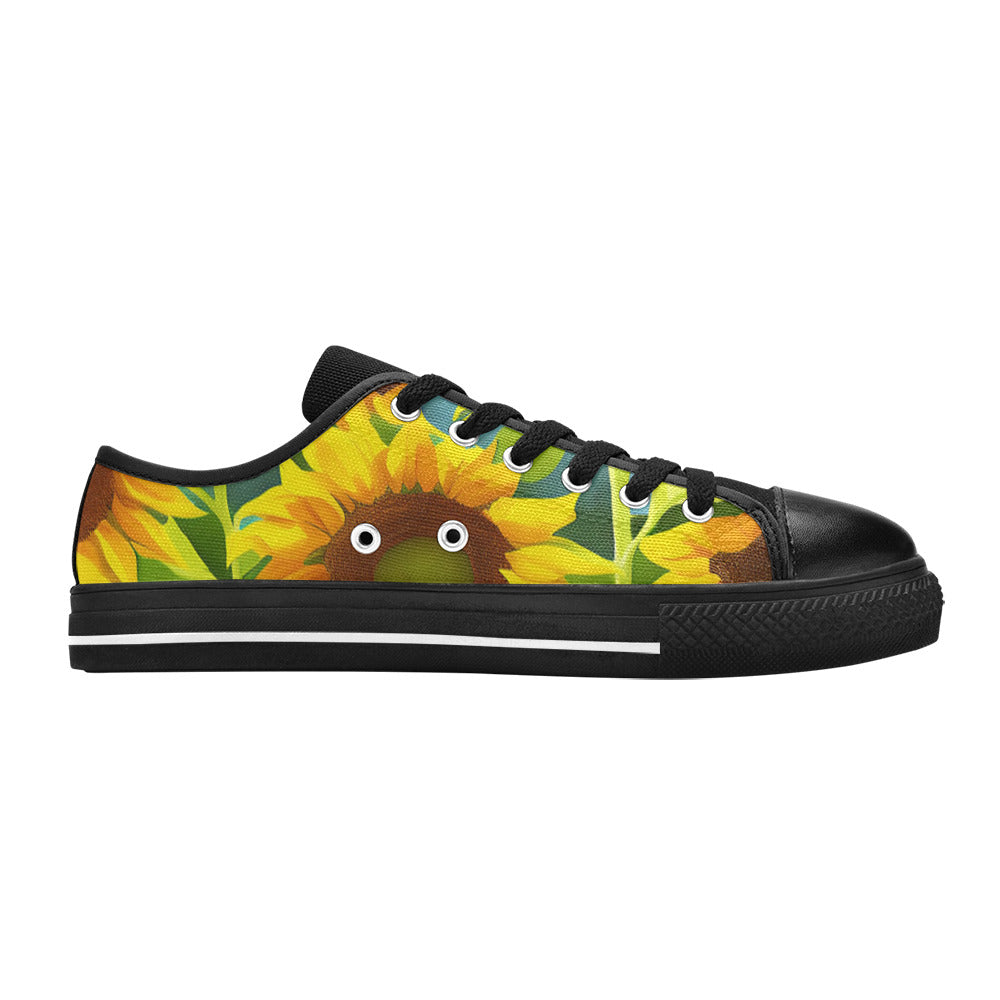 WOMEN'S Sunflowers Art 3 Canvas Y2K Custom Shoes