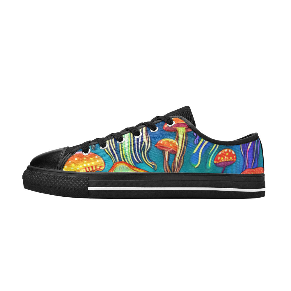 MEN'S Jellyfish Vibrant Mushroom Art Canvas Aesthetic Sneakers