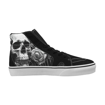 MEN'S Melting Skulls Roses High Top Skateboarding Y2K Custom Sneakers