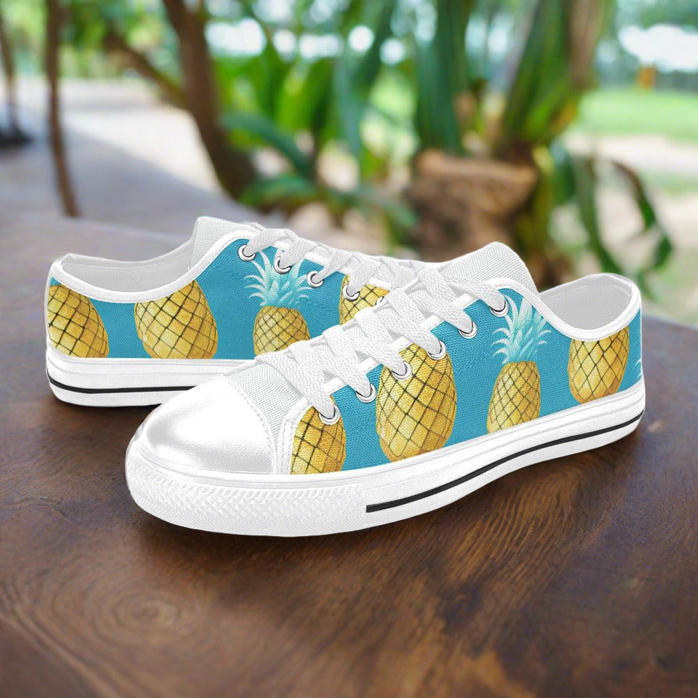 Cherry Blossom Amber Gold Unique WOMEN Bold Art - Freaky Shoes | Custom Art Sneakers