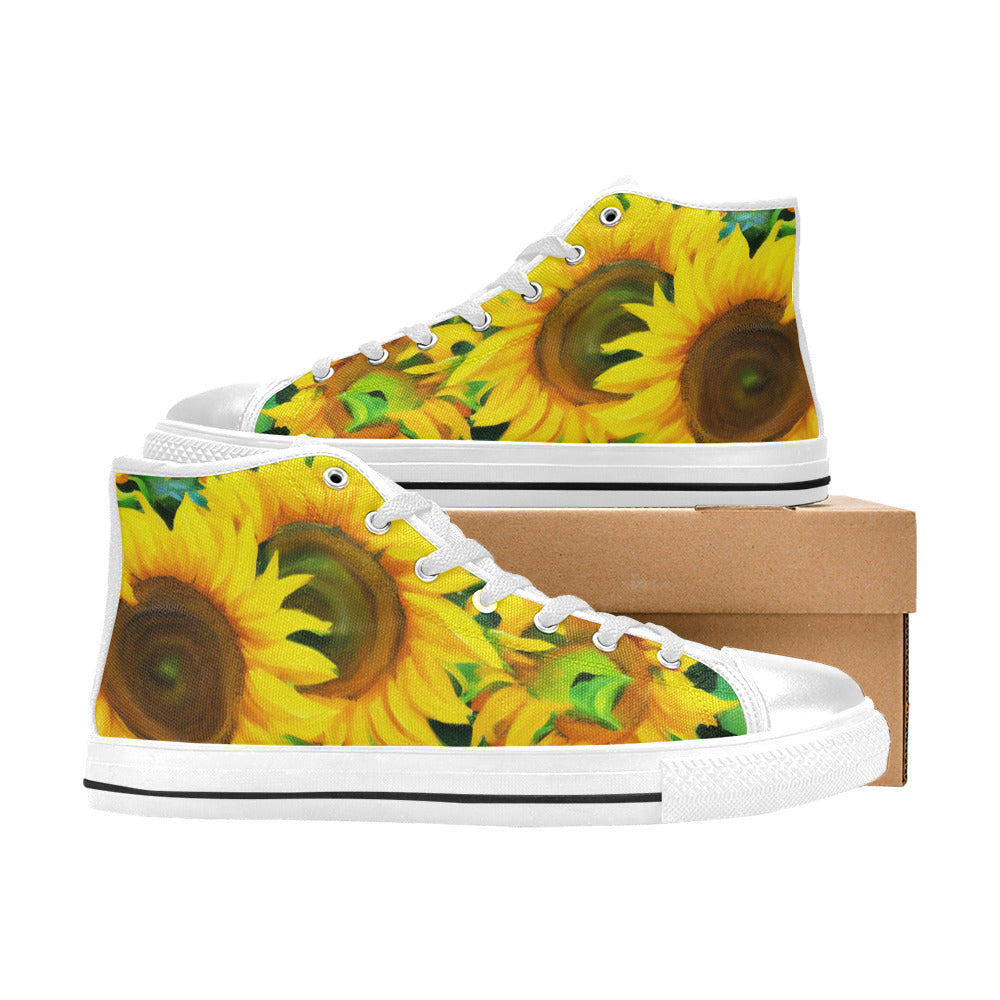 WOMEN'S Sunflowers Art High Top Canvas Dreamcore Shoes