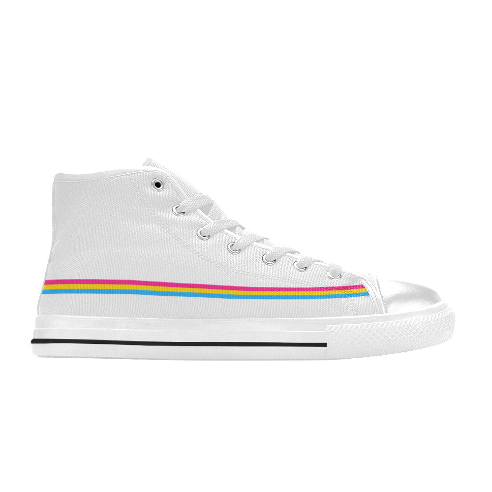 WOMEN'S Cc Pride Lgbt Pansexual High Top Canvas Vibrant Chaos Custom Shoes