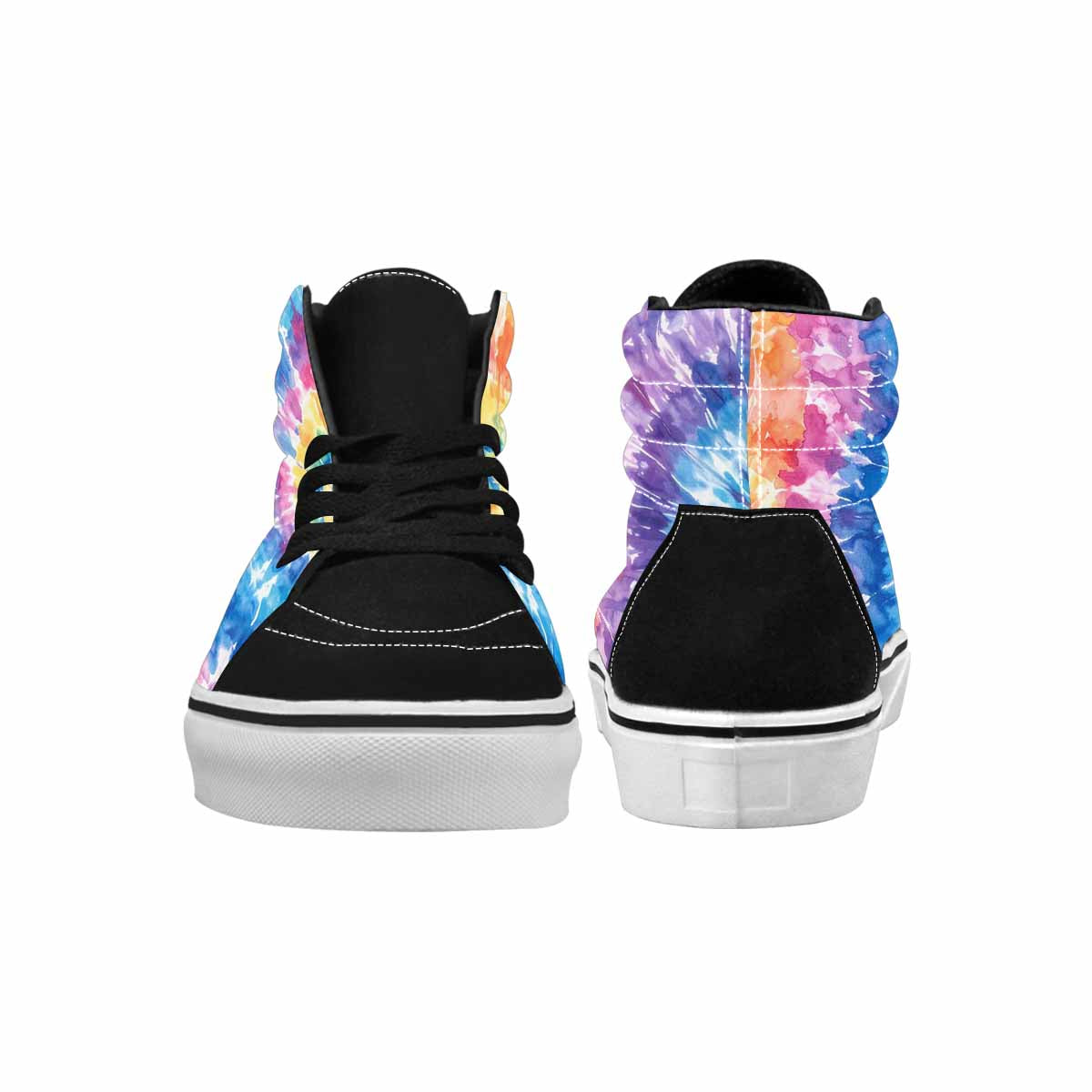 WOMEN'S Tie Dye Swirl High Top Canvas Aesthetic Sneakers