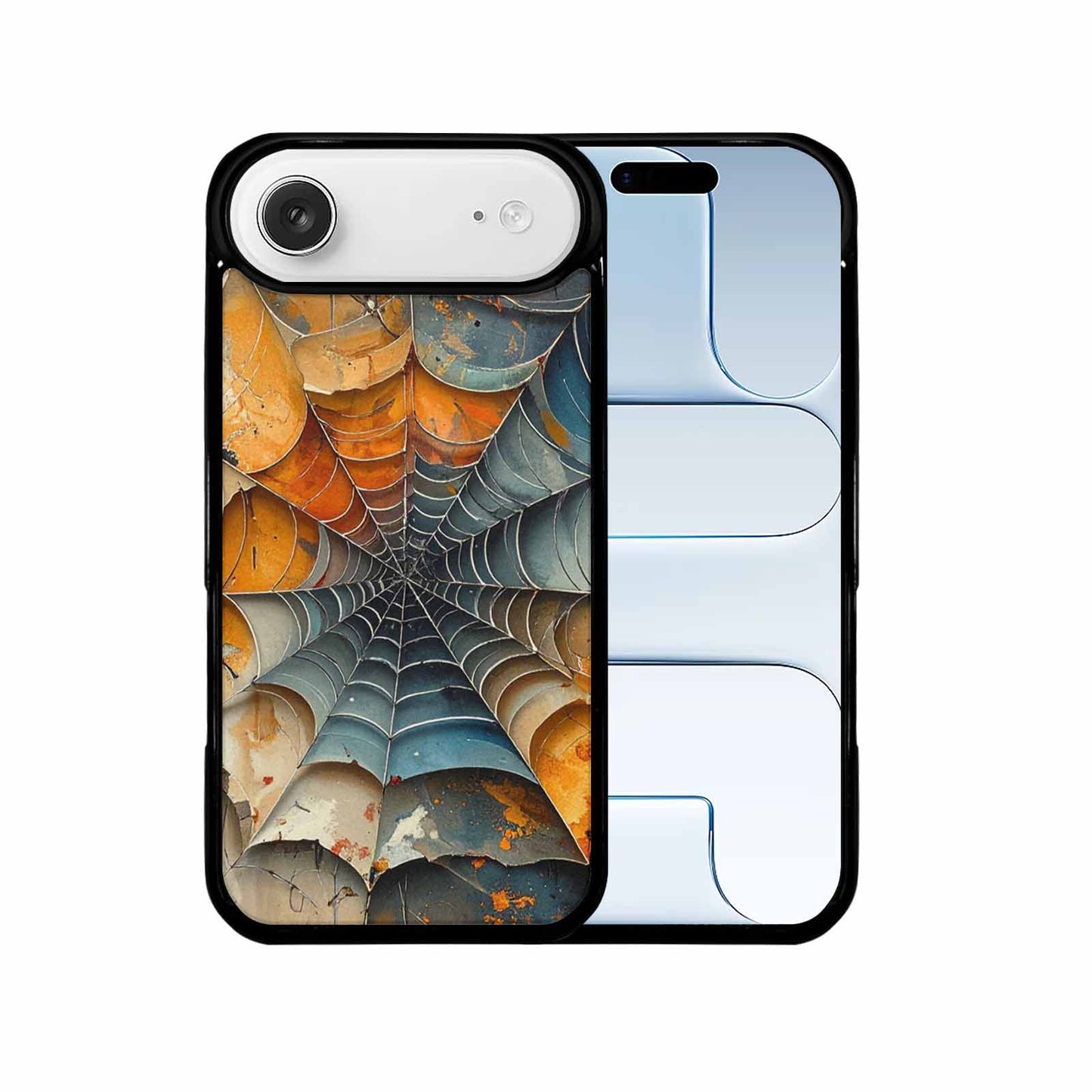 iPhone 17 Air Case — Distressed Horror Spider Web Original Art, Unique Phone Case Design