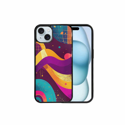 iPhone 15 Plus Case — 1970s Disco Art Pattern, Unique Phone Case Design