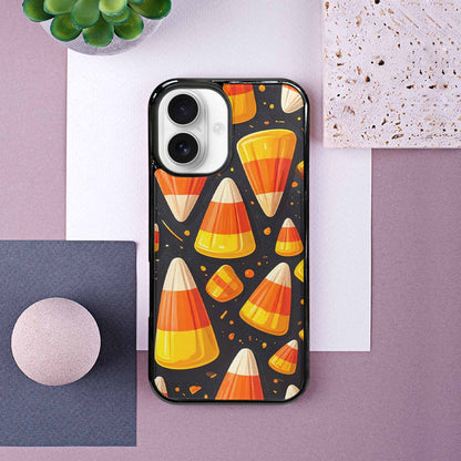 iPhone 16 Case — Halloween Candy Corn, Unique Phone Case Design