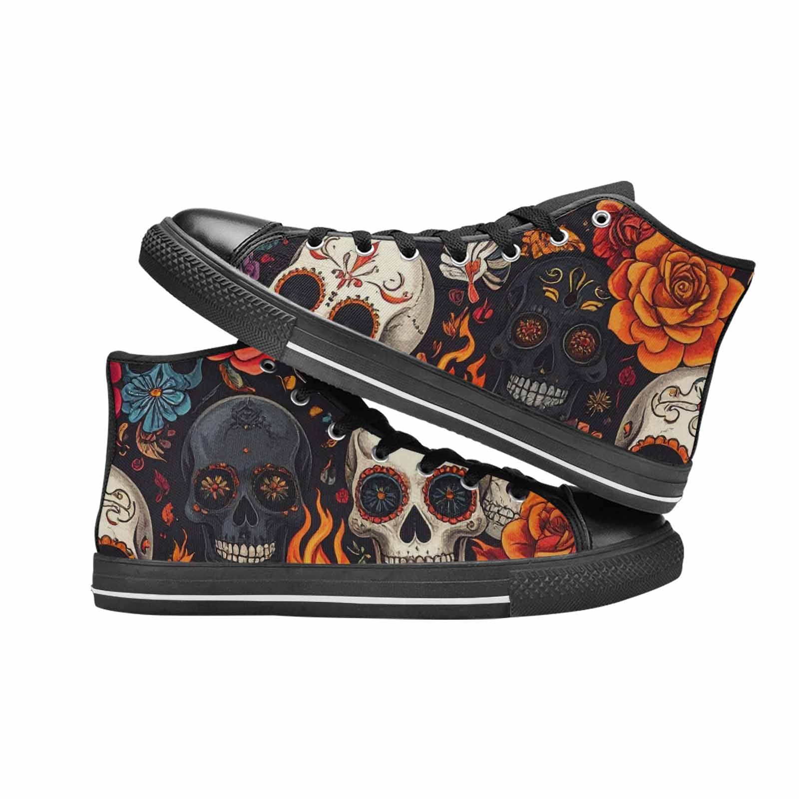 MEN'S Skull High Top Canvas Dreamcore Custom Sneakers