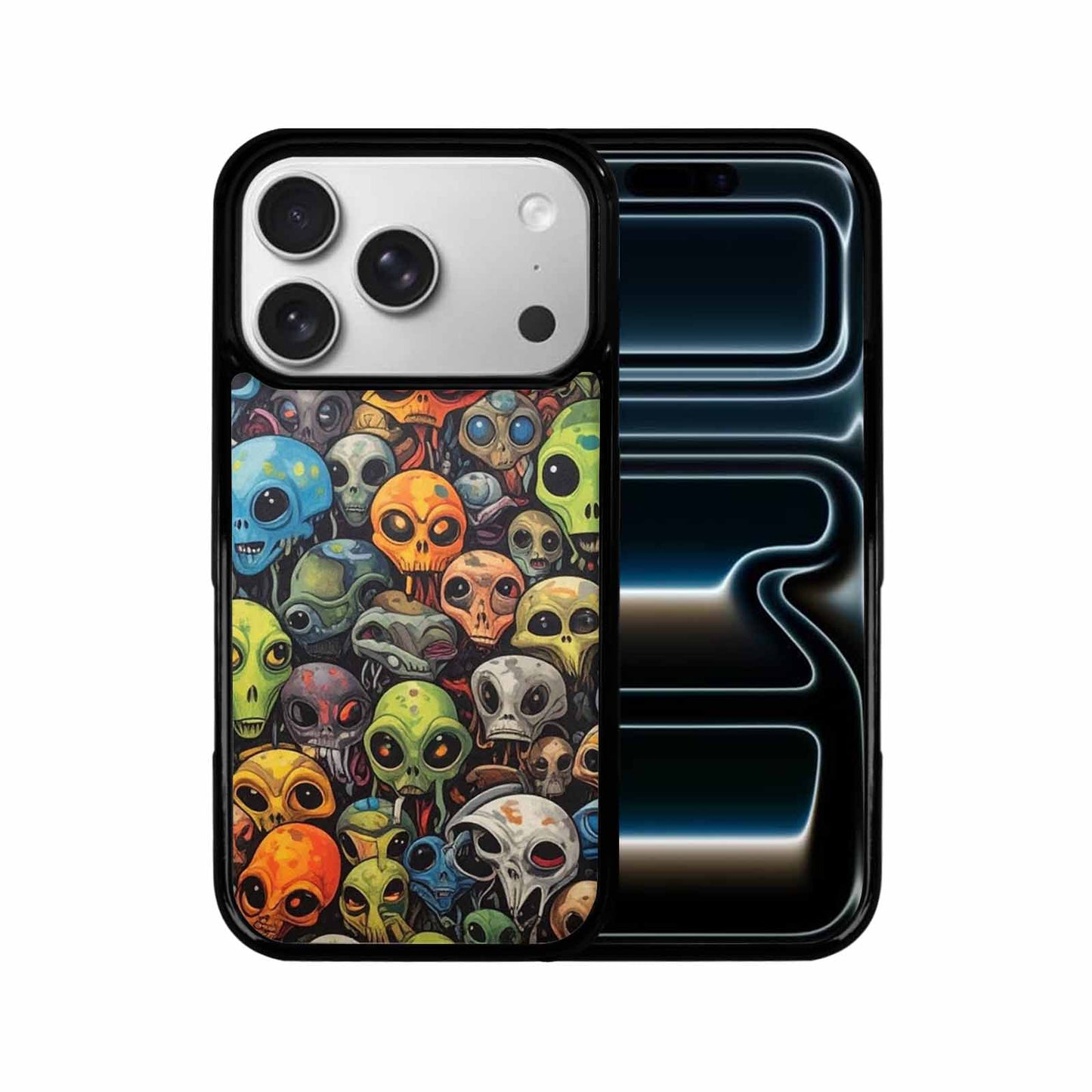 iPhone 17 Pro Case — Aliens Camo Aliens Pattern Hundreds Alien, Custom Art Phone Cover