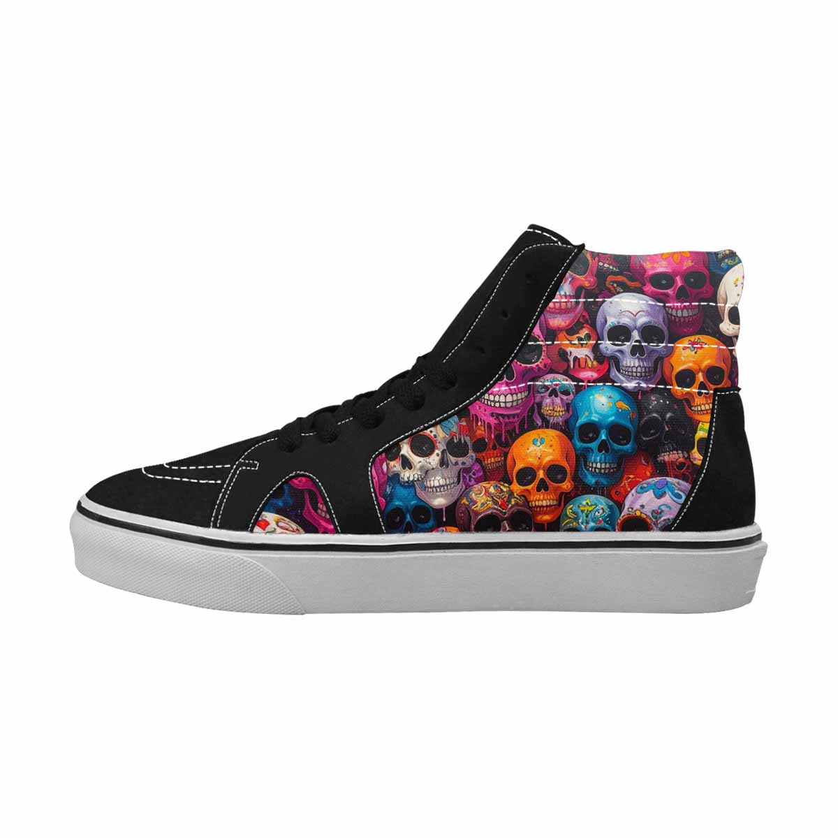 MEN'S Skulls (general) Skulls High Top Canvas Dark Academia Custom Sneakers