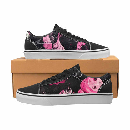 WOMEN'S Ice Cream Motif Lace-Up Canvas Dreamlike Custom Shoes