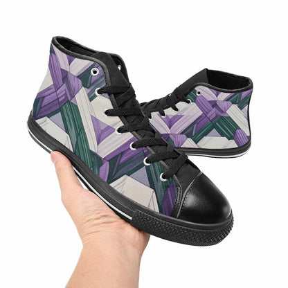 MEN'S Genderqueer Flag Color High Top Canvas Vivid Sneakers