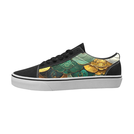 Dragon Scale Fantasy Art Pattern 681214 Women's Low Top Skateboarding Shoes (Model E001-2)