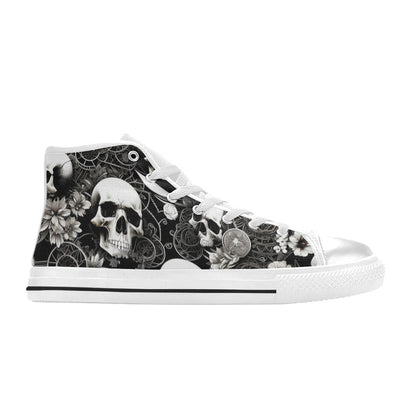 WOMEN'S Skulls Love High Top Canvas Vibrant Chaos Shoes