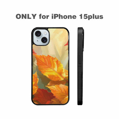 iPhone 15 Plus Case — Autumn Leaves, Custom Art Phone Cover