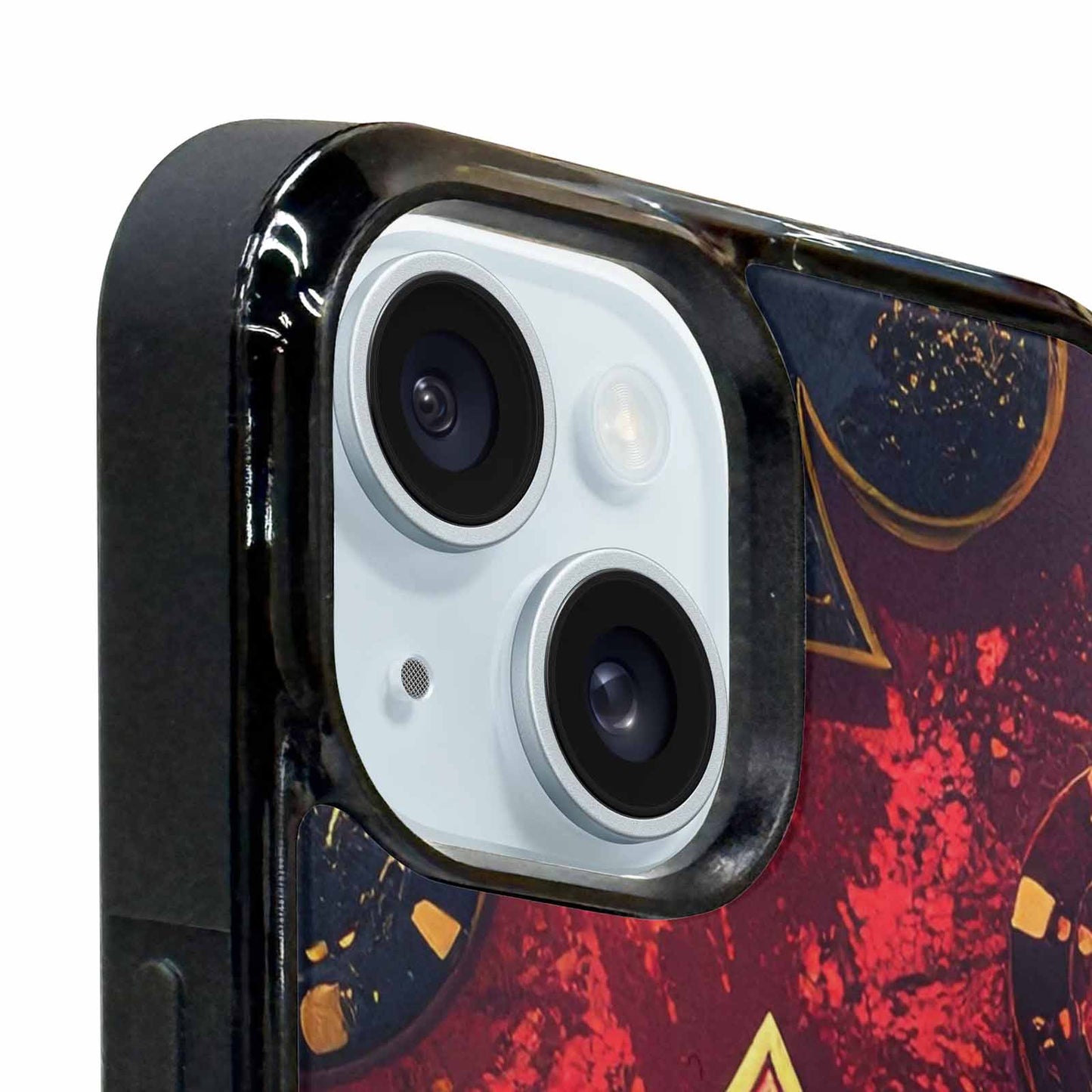iPhone 15 Plus Case — Playing Card Suits Pattern Poker Chips, Personalized Phone Case