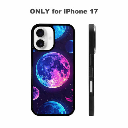 iPhone 17 Case — Neon Winter Moon Cartoon Cute, Customized Protective Case