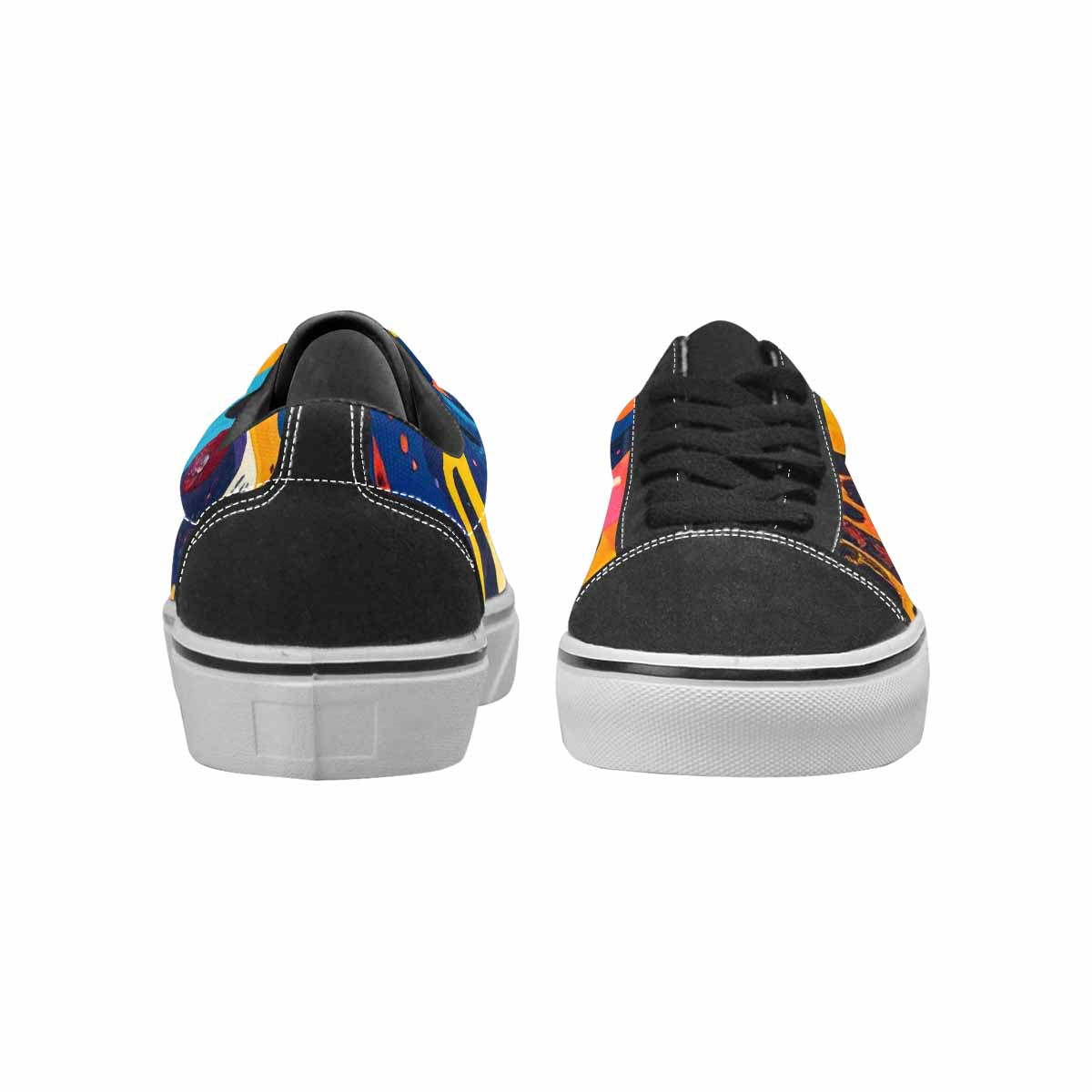 WOMEN'S Melting Aliens Lace-Up Canvas Vivid Custom Sneakers