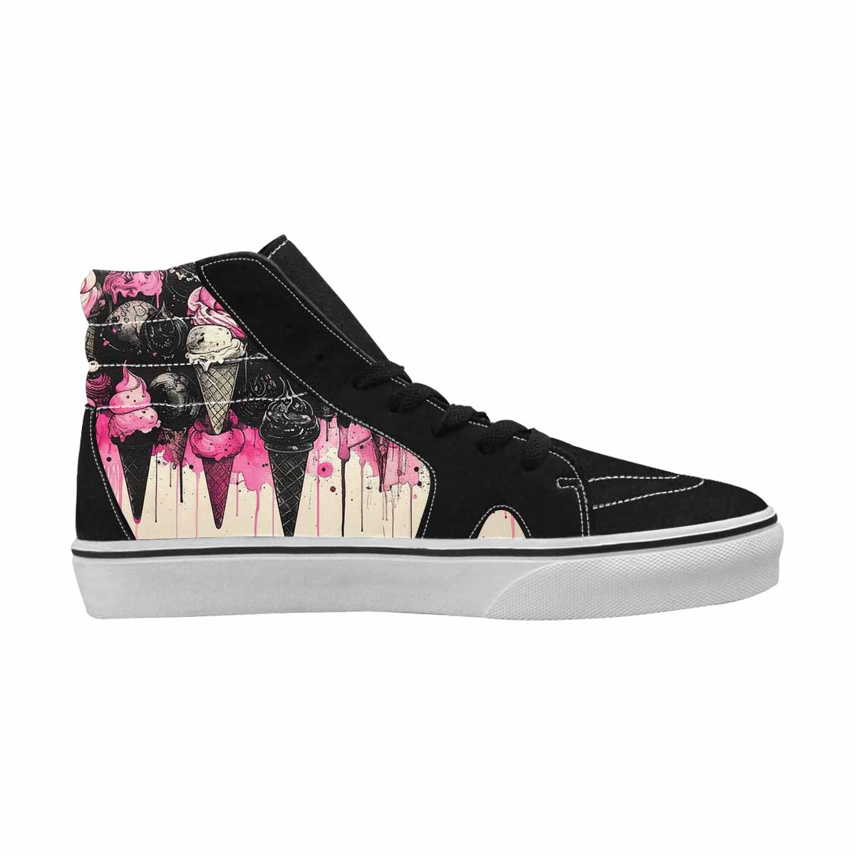 MEN'S Ice Cream Motif High Top Canvas Aesthetic Shoes