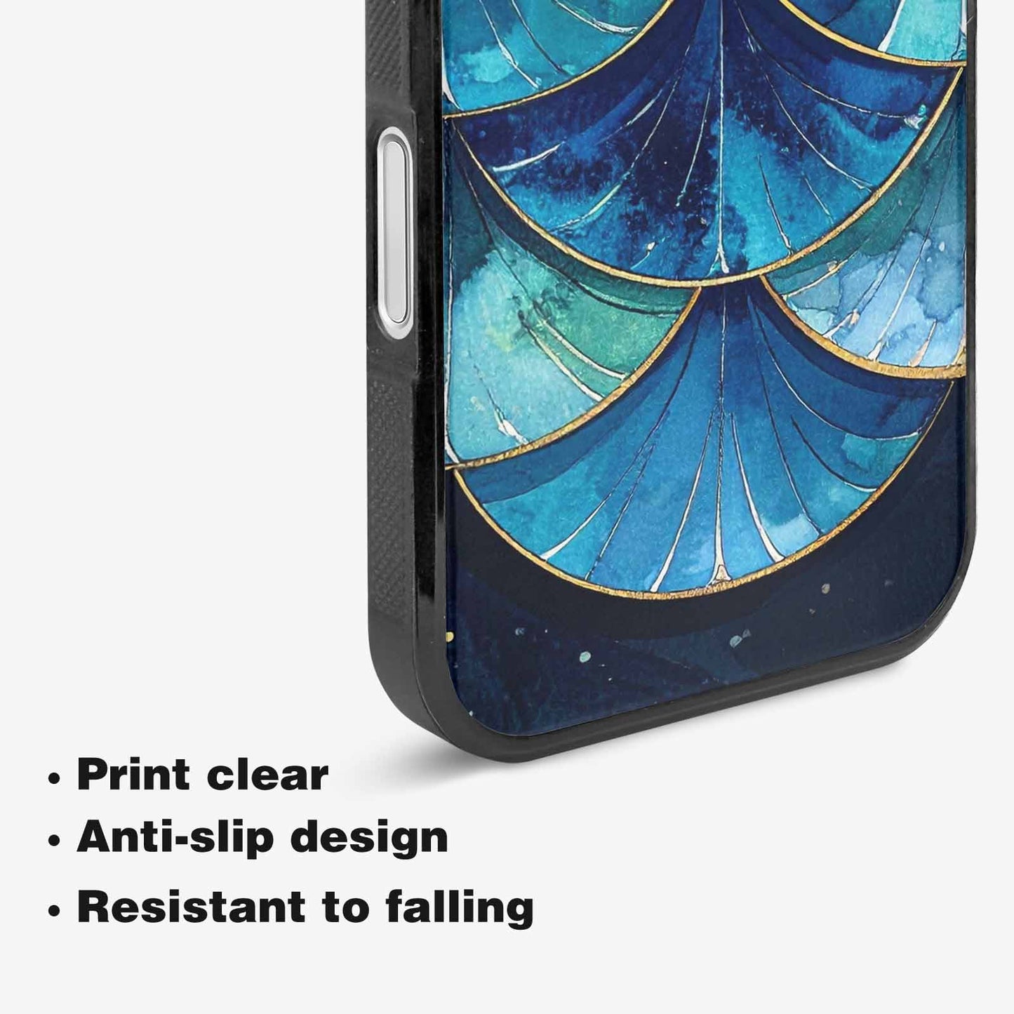 iPhone 16 Case — Mermaid Scale Art Pattern, Custom Art Phone Cover