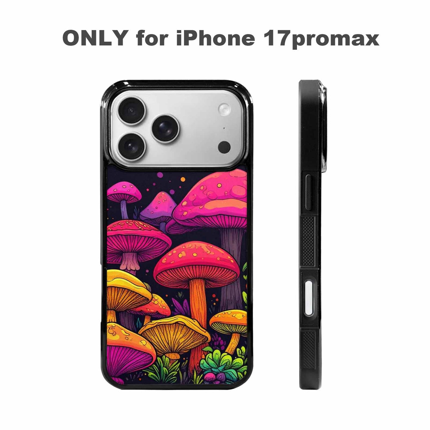 iPhone 17 Pro Max Case — Psychedelic Mushroom Cartoon Pattern Cartoon Cute, Custom Made Phone Cover