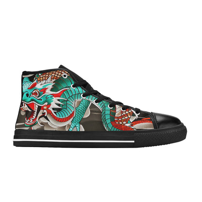 WOMEN'S Japanese Dragon Art High Top Canvas Y2K Shoes