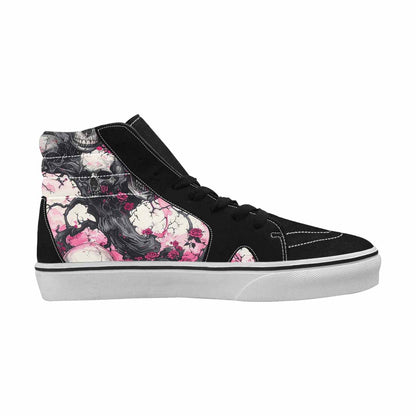MEN'S Skull Roses High Top Canvas Vibrant Chaos Sneakers
