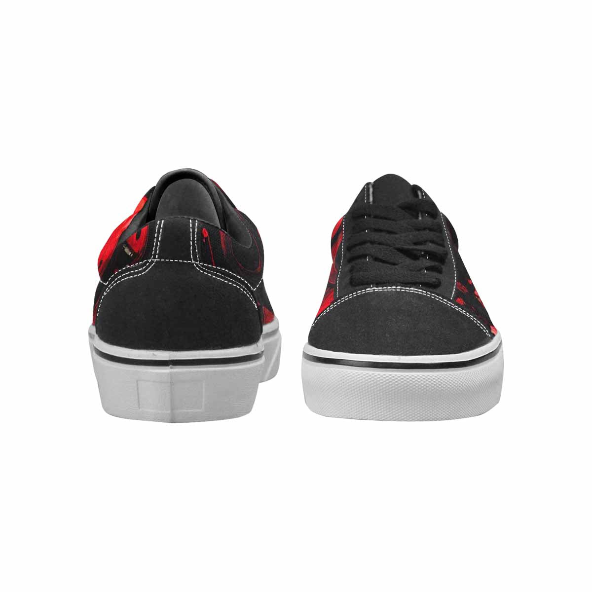 WOMEN'S Melting Moon Smiley Lace-Up Canvas Dreamlike Custom Shoes