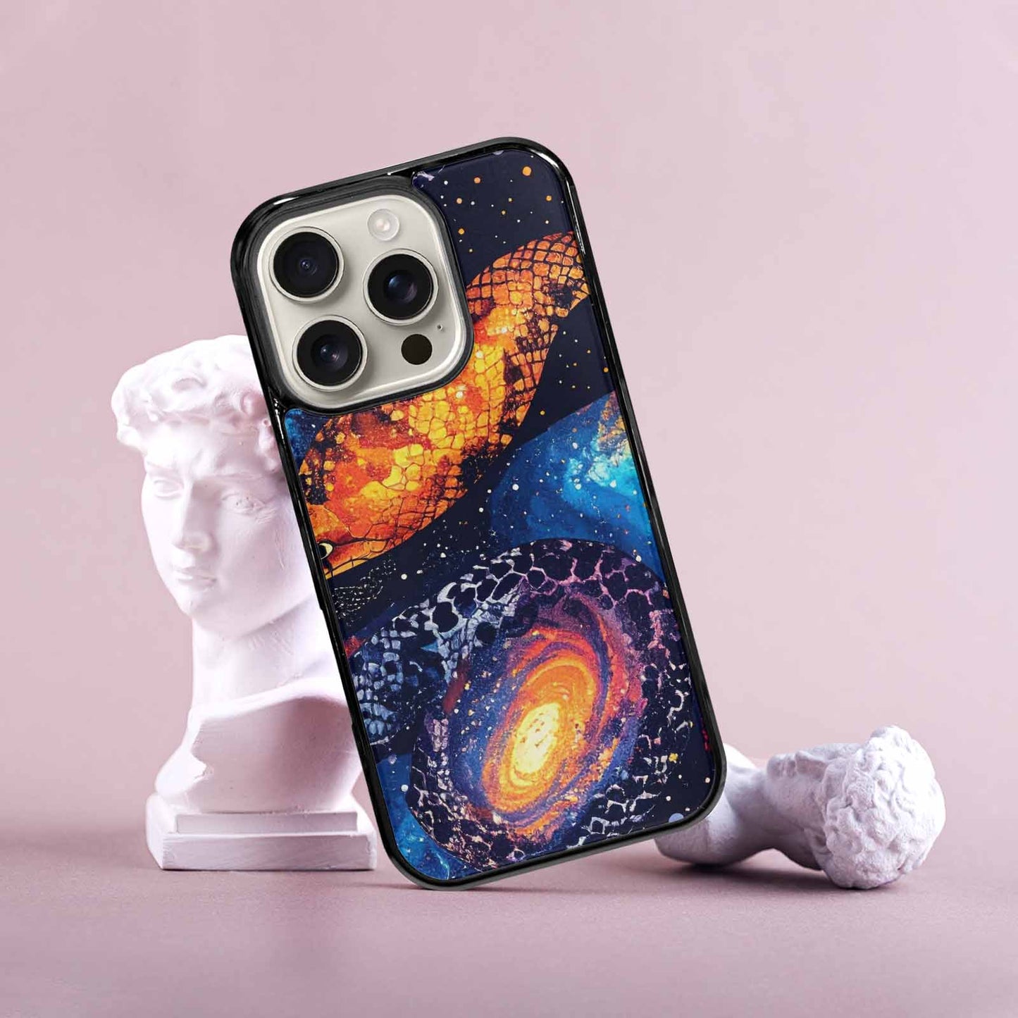 iPhone 16 Pro Case — Galaxy Snake Print Custom, Custom Phone Case