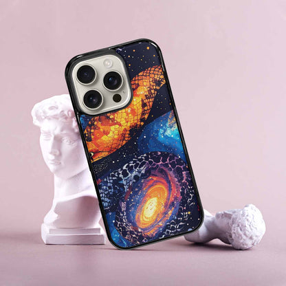 iPhone 16 Pro Case — Galaxy Snake Print Custom, Custom Phone Case