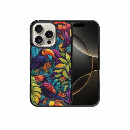 iPhone 16 Pro Case — Toucan Jungle Toucan Jungle Pattern Hundreds, Custom Designed Case Cover