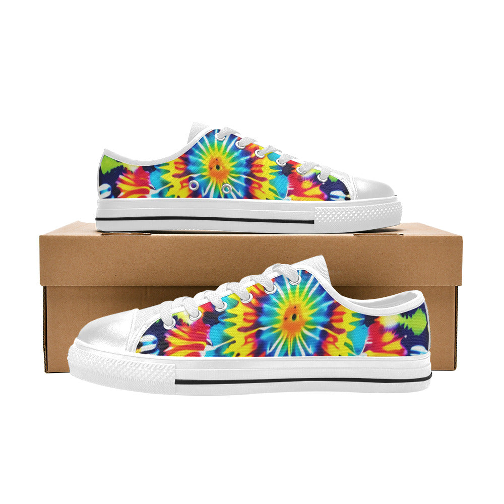 MEN'S Tie Dye Art Canvas Y2K Custom Sneakers