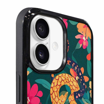 iPhone 17 Case — Floral Snake Print Floral, Custom Art Phone Cover