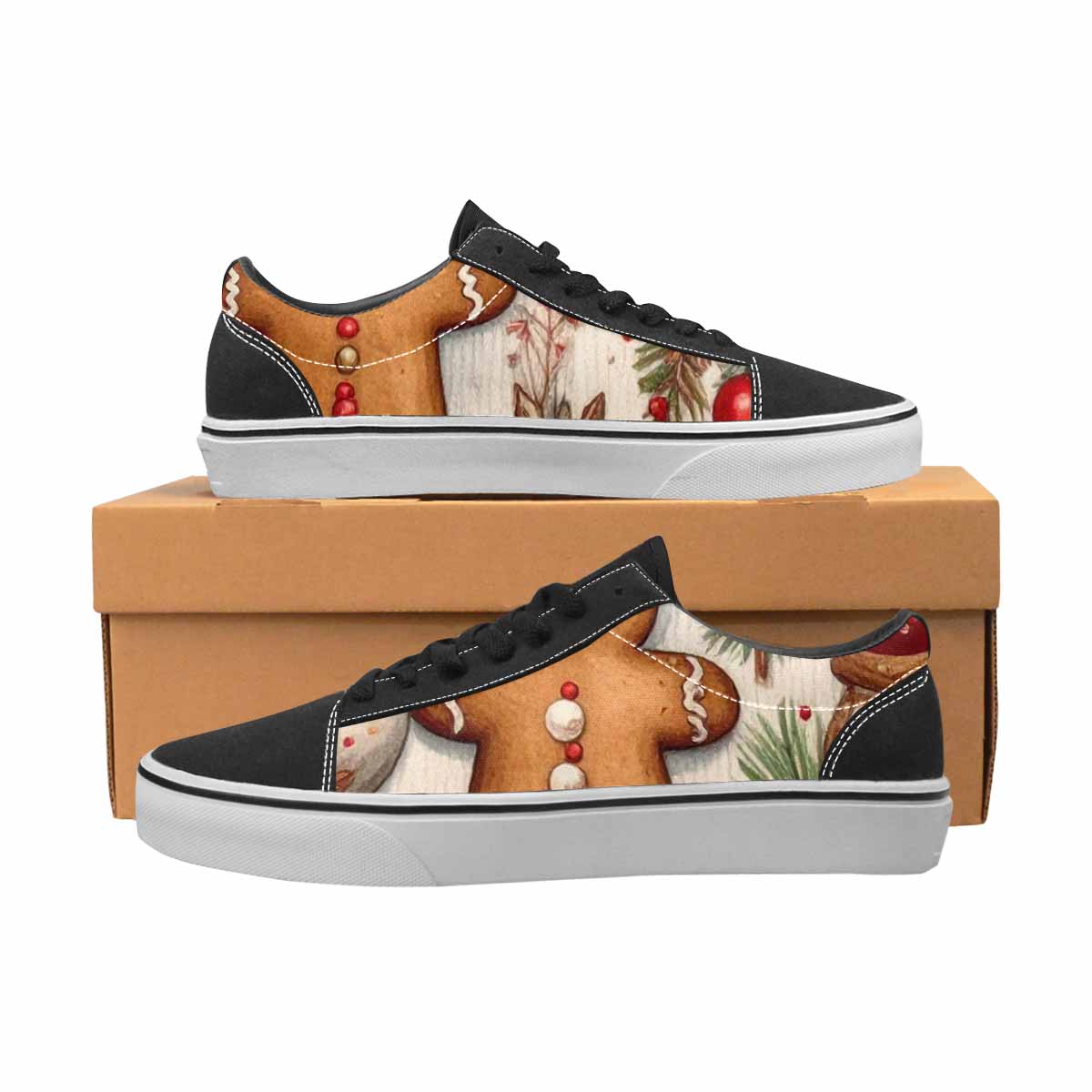 WOMEN'S Christmas Holly Snowflake Canvas Lace-Up Dark Academia Shoes