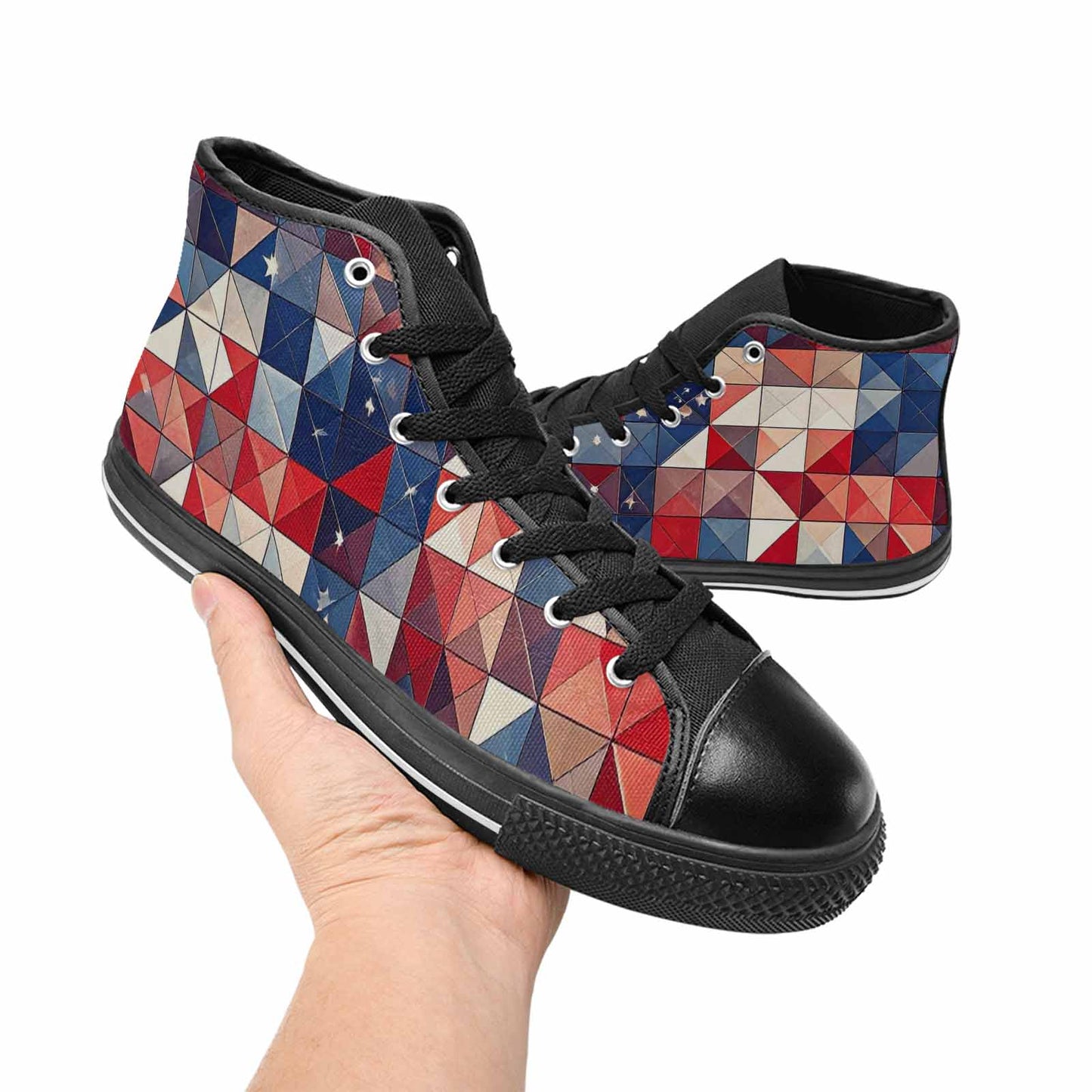 MEN'S American Flag Stars High Top Canvas Dark Academia Sneakers