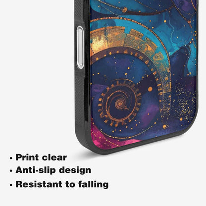 iPhone 16 Plus Case — Steampunk Galaxy Art Seamless Pattern Vibrant, Original Design Phone Case