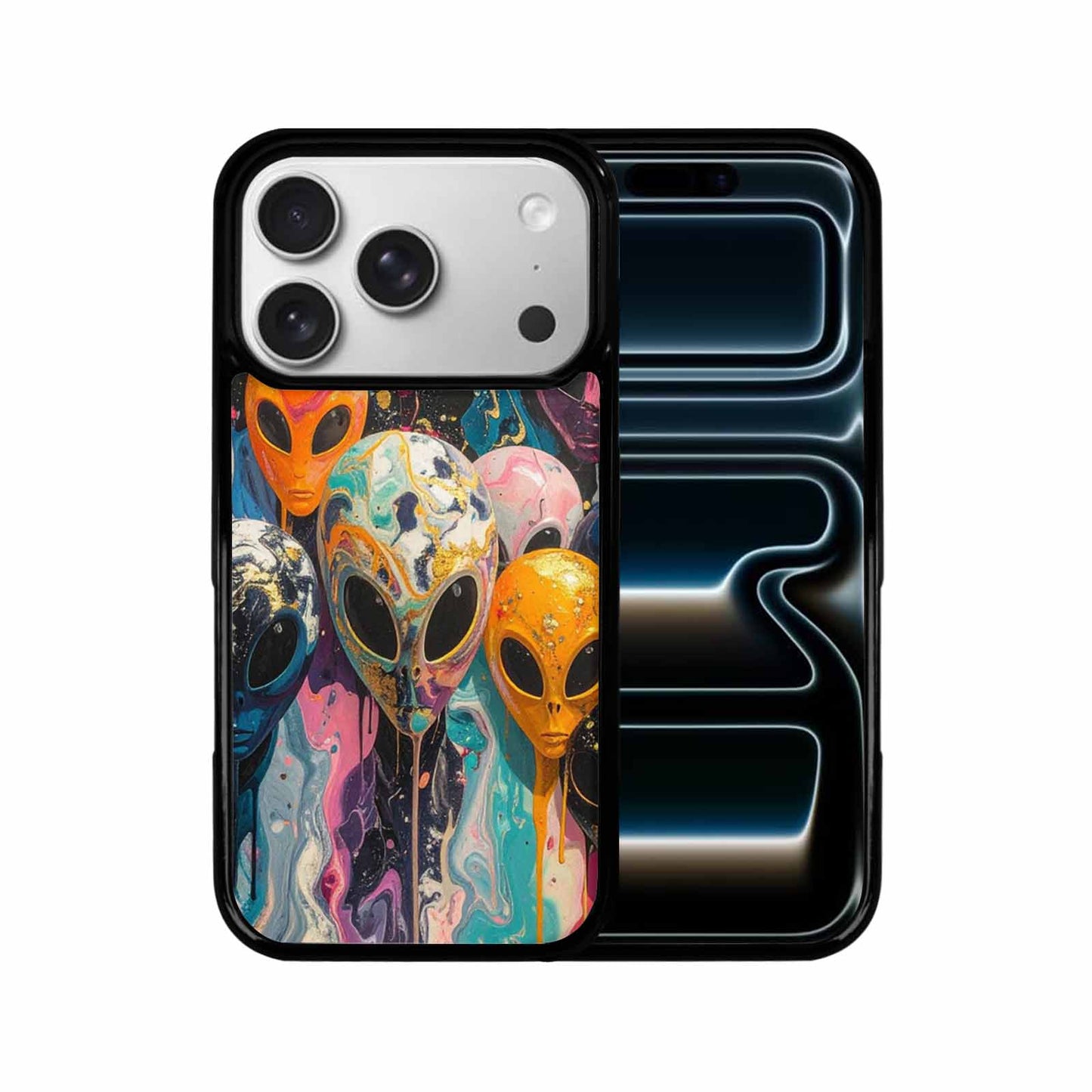 iPhone 17 Pro Case — Aliens Marblealiens Pattern Dng Alien Scifi, Custom Printed Phone Case