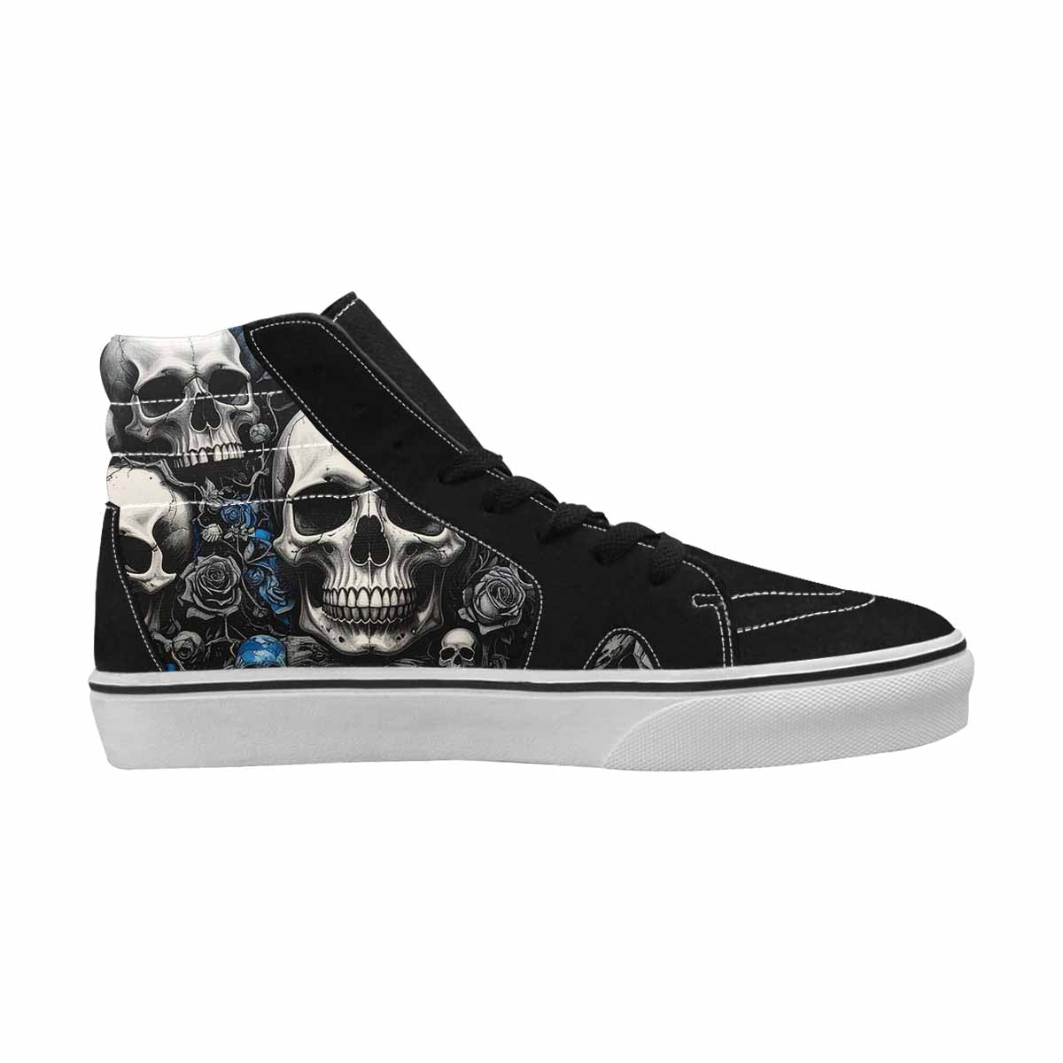MEN'S Skull Roses High Top Canvas Grunge Shoes