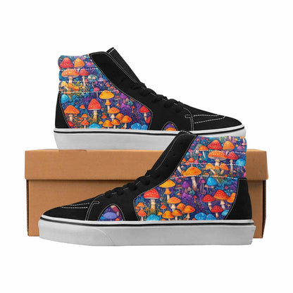 MEN'S Mushrooms High Top Canvas Graphic Print Dreamcore Custom Shoes
